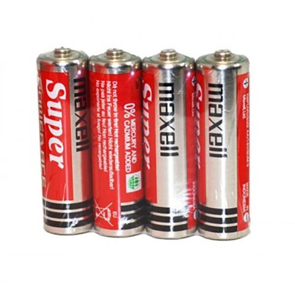 باتری قلمی شرینگ مکسل MAXELL بسته 4 عددی — تصویر ۲