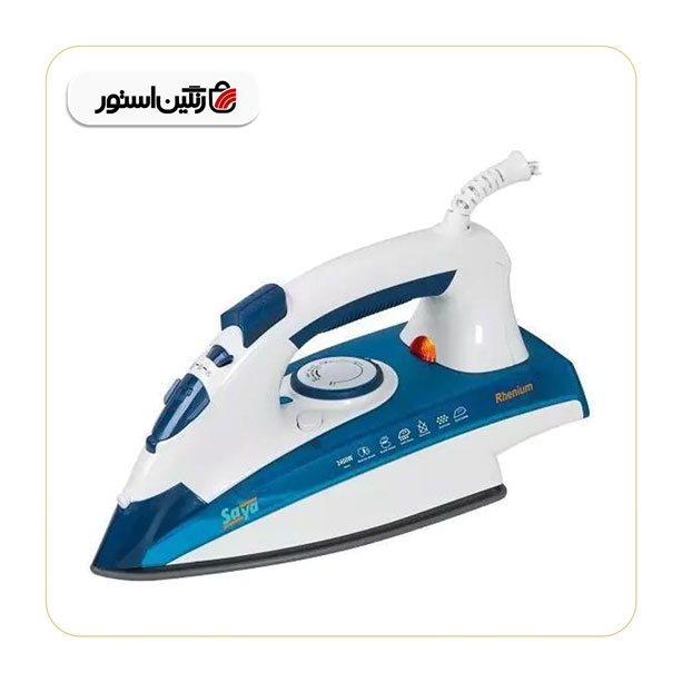 اتو بخار پارس خزر مدل رينيوم سفید آبی