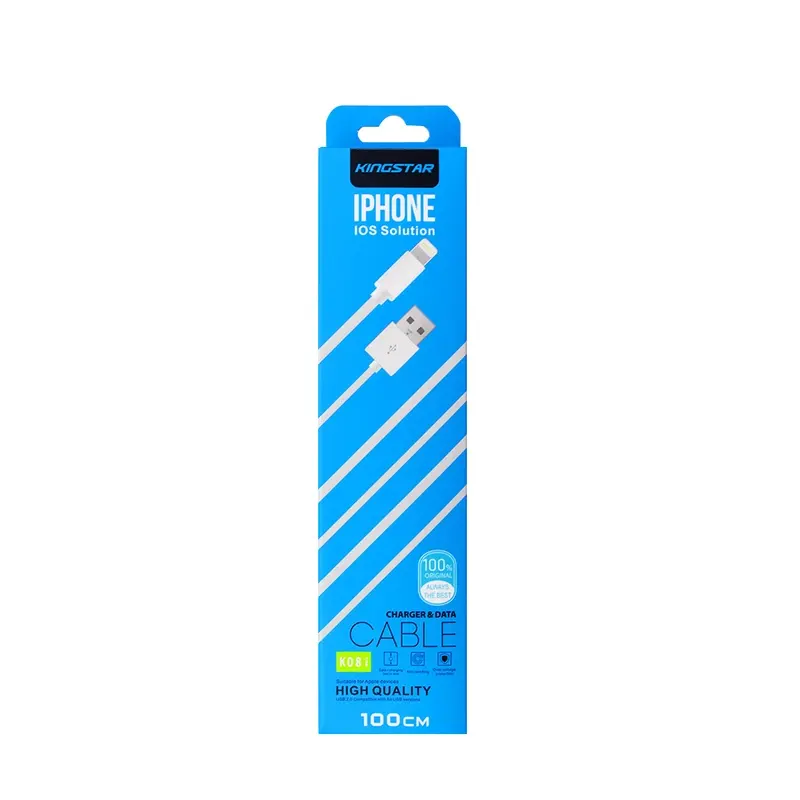 کابل شارژ USB به لایتنینگ کینگ استار مدل K08i طول 1 متر | KINGSTAR — تصویر ۴