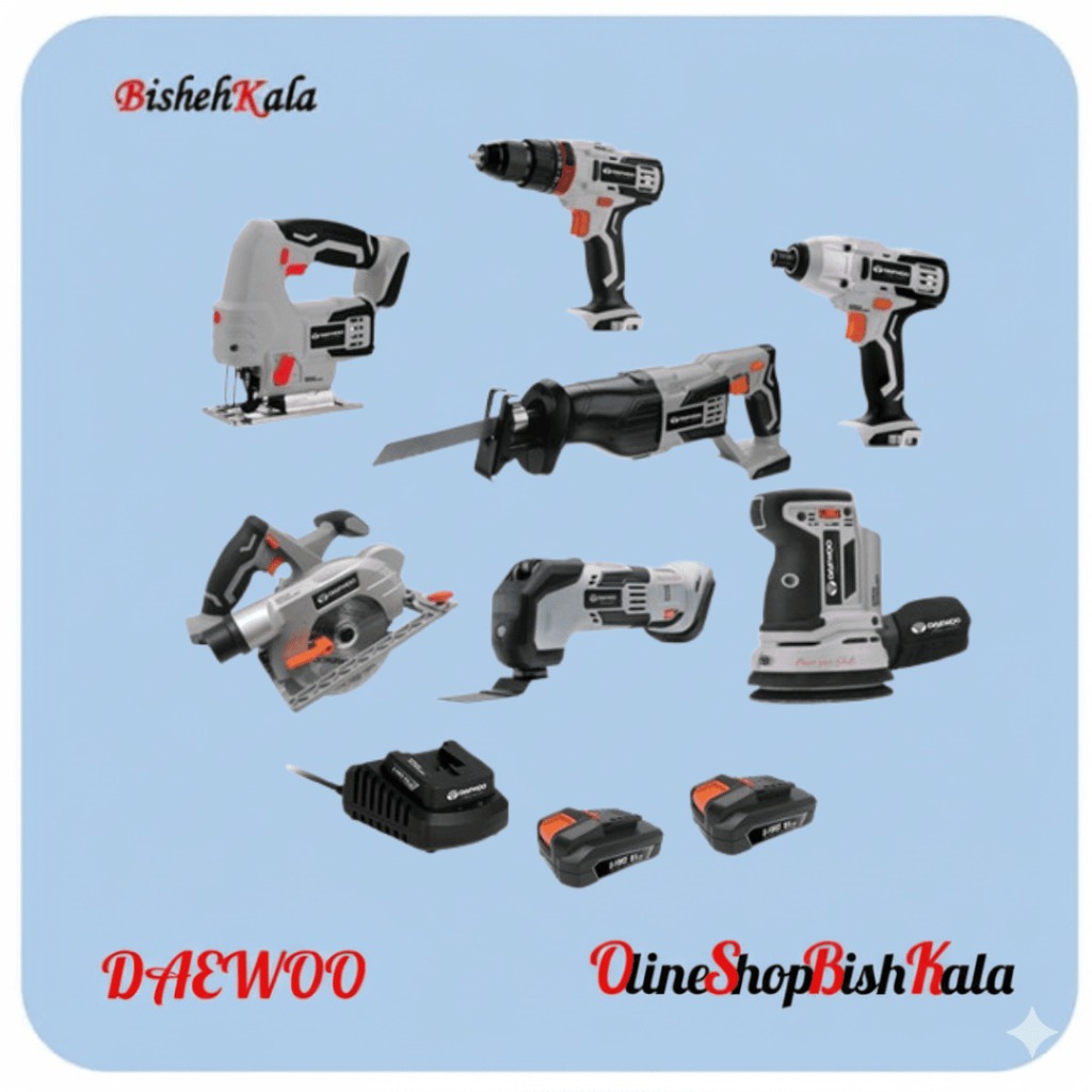 پکیج 7 منظوره ادوات نجاری شارژی DAEWOO دوو کد(2)