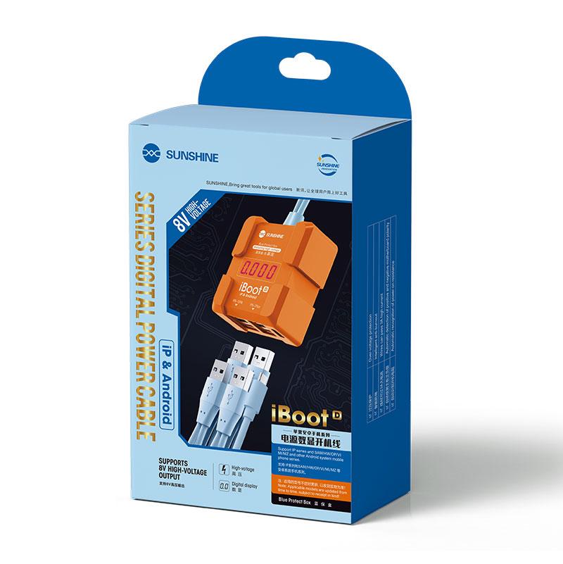کابل پاور آیفون و اندروید سانشاین SUNSHINE IBOOT D — تصویر ۶