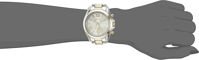 ساعت مچی زنانه U.S. Polo Assn. مدل USC40117 – طراحی کلاسیک دو رنگ با بند فلزی — تصویر ۶