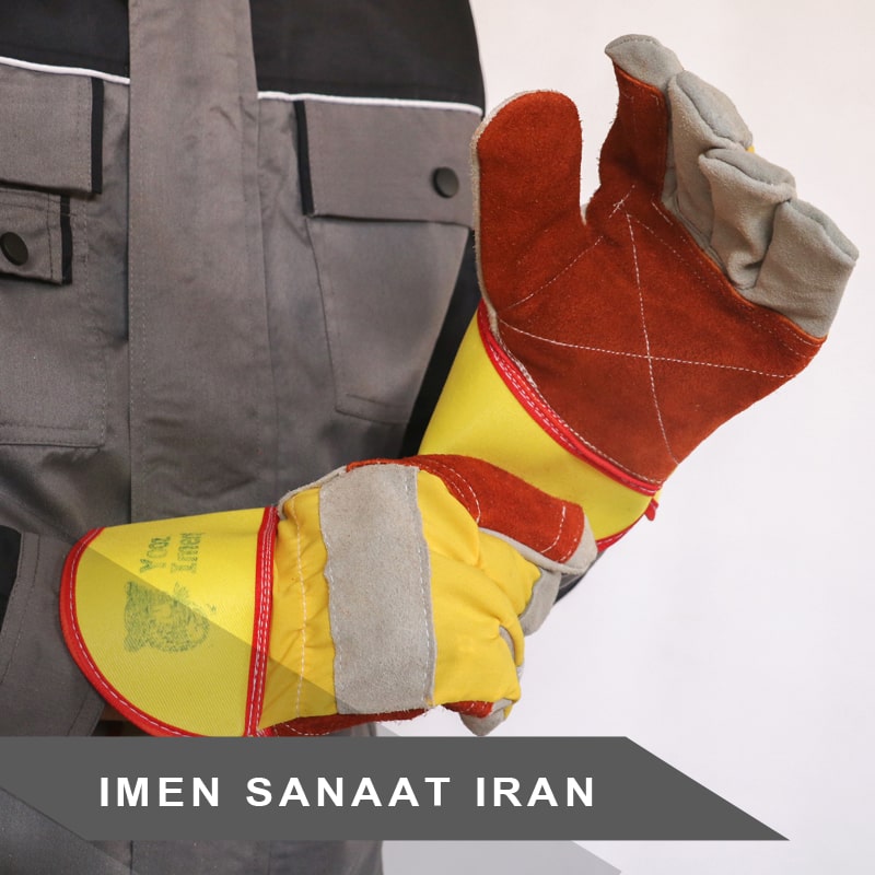 دستکش ایمنی کف چرم دوبل