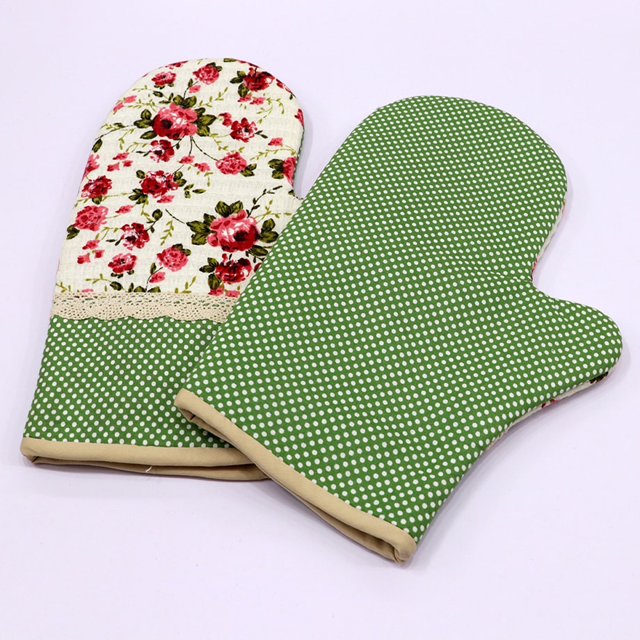 دستکش پارچه ای مخصوص آشپزخانه سبز