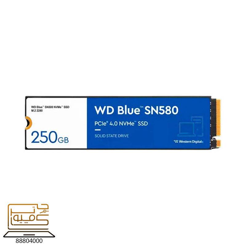 حافظه اس اس دی وسترن دیجیتال WESTERN DIGITAL NVME SN580 BLUE 250GB Gen3x4 M.2 2280