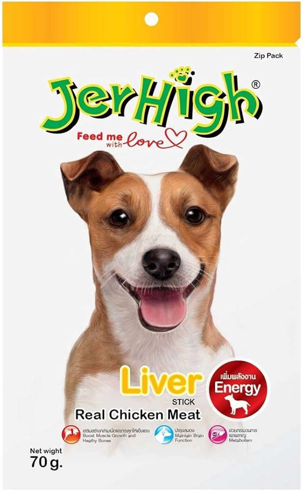 تشویقی سگ جرهای با طعم جگر مرغ Jerhigh (Liver)