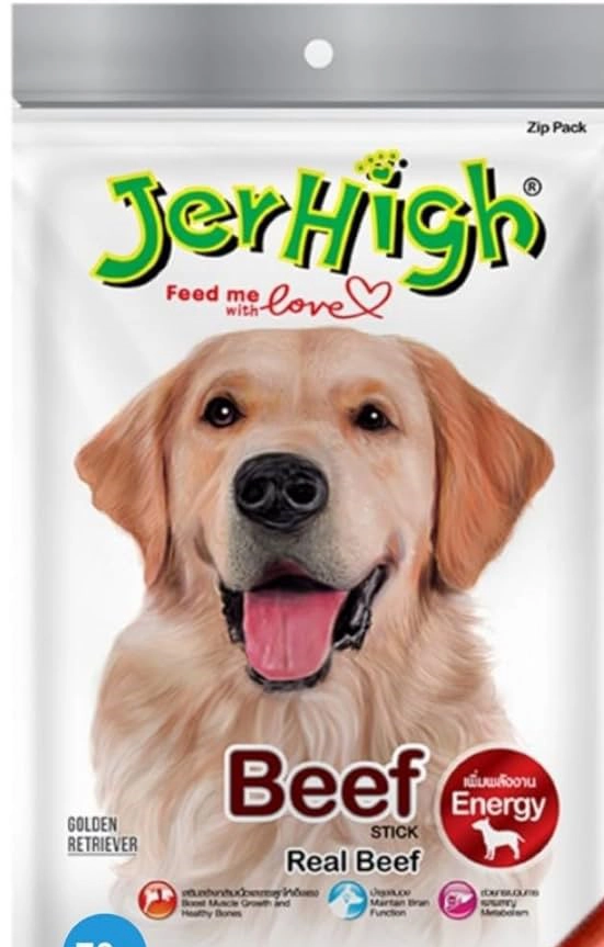 تشویقی سگ جرهای با طعم بیف Jerhigh (Beef)