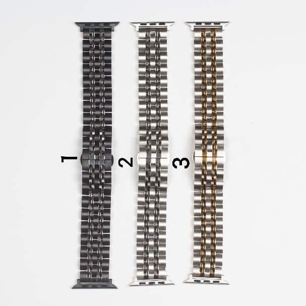 بندرولکسی فلزی ساعت هوشمند اپل واچ Apple Watch Bead Rolex Strap