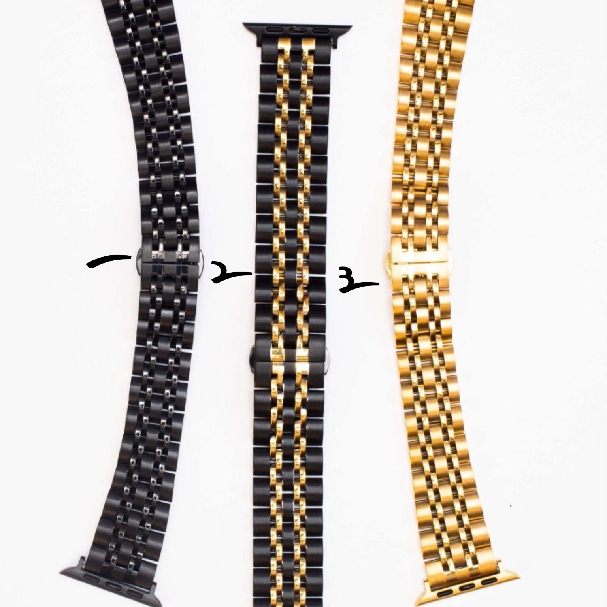 بند رولکسی فلزی ساعت هوشمند اپل واچ Apple Watch Bead Rolex Strap