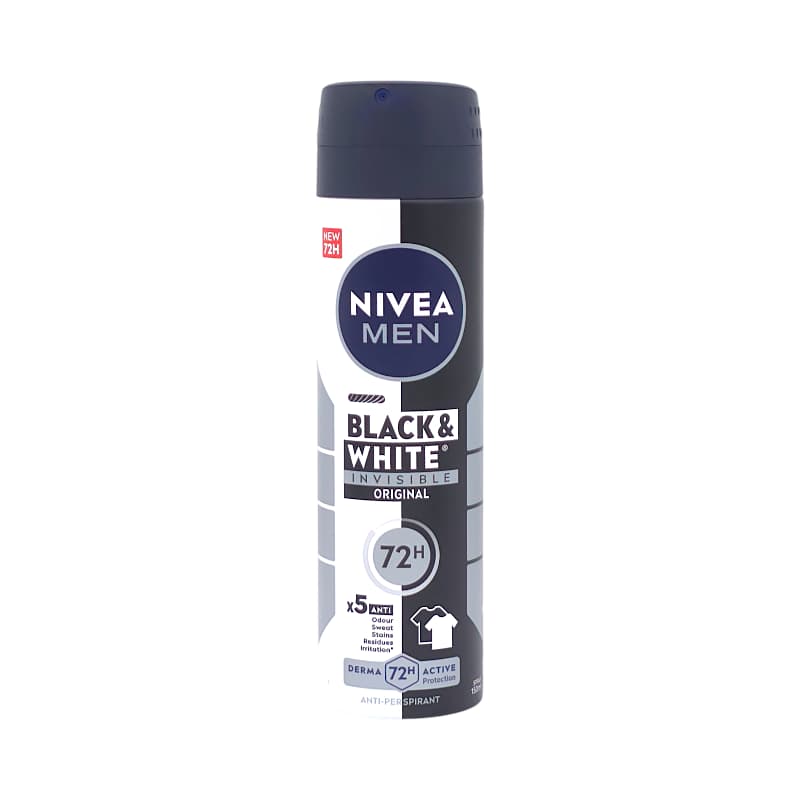 اسپری ضد تعریق بدن مردانه نیوآ مدل بلک اند وایت اورجینال (Nivea Men Black & White) – ۱۵۰ میلیلیتر