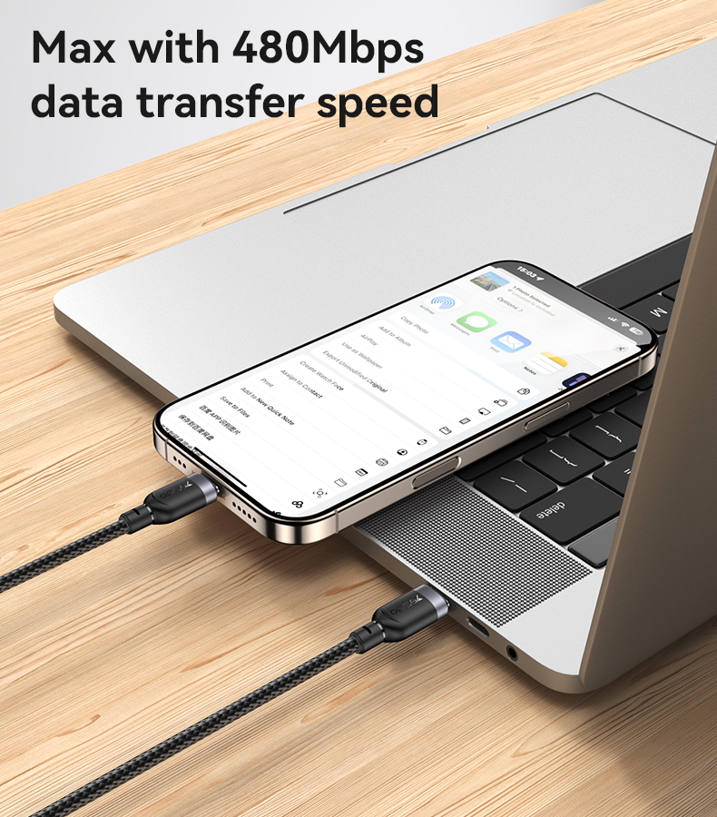کابل دوسر تایپسی یسیدو YESIDO CA188 طول 30سانت 60W — تصویر ۴