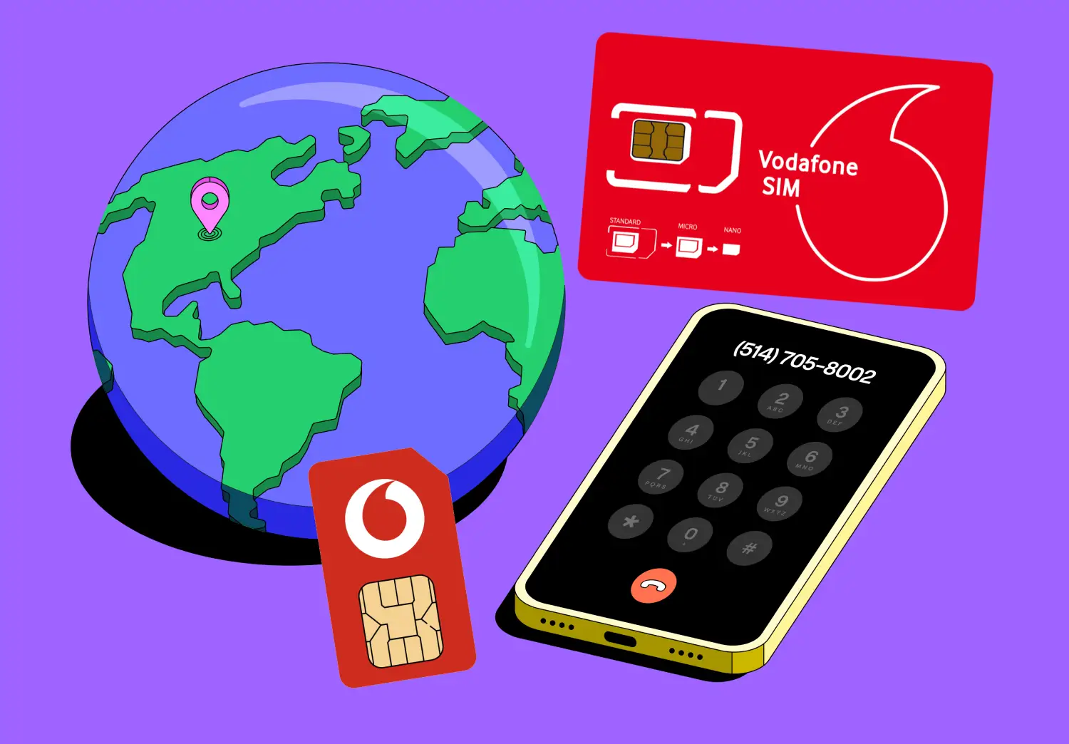 سیم کارت ودافون انگلیس | Vodafone با انتخاب شماره دلخواه — تصویر ۲