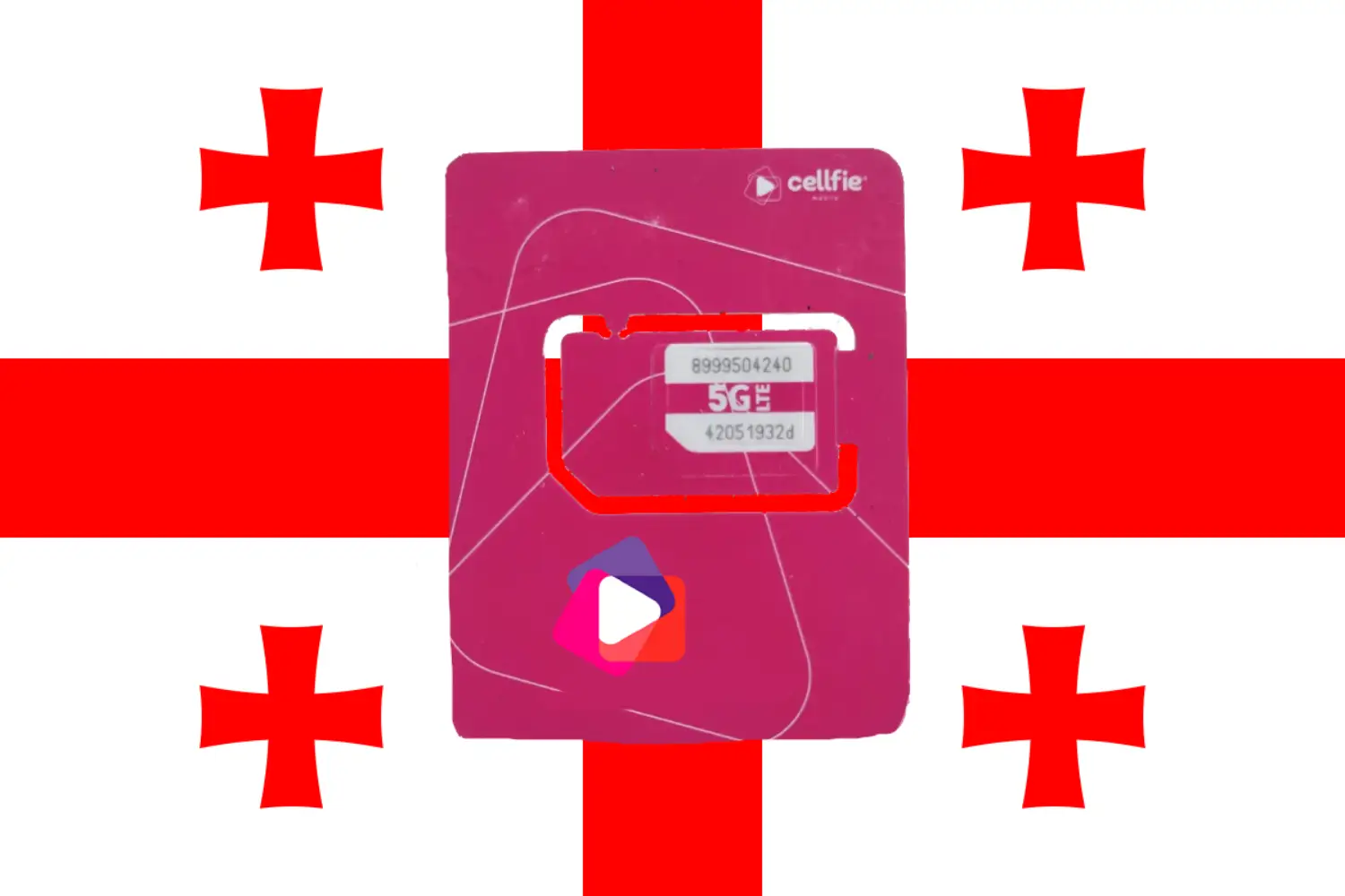 سیم کارت فیزیکی Cellfie گرجستان — تصویر ۲