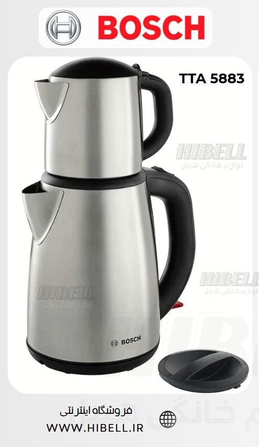 چای ساز بوش BOSCH اصلی مدلTTA 5883 قوری استیل — تصویر ۲