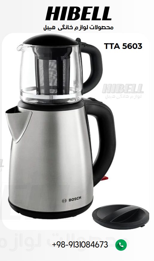 چای ساز بوش BOSCH اصلی قوری شیشه ای مدل TTA 5603 — تصویر ۲