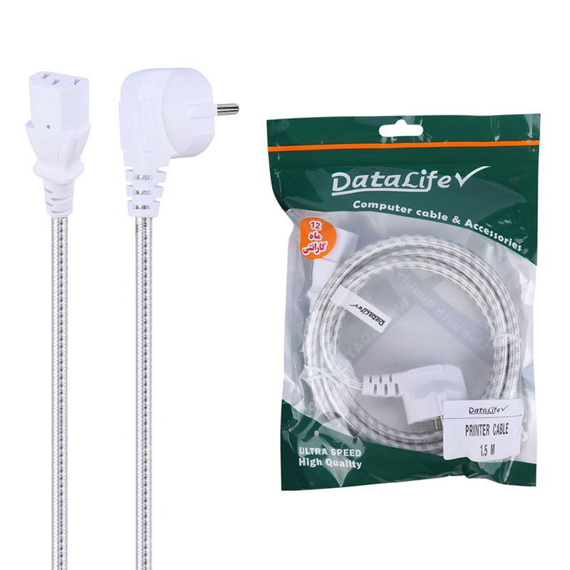 کابل برق Datalife 1.5m PC الیاف بهم بافته شده