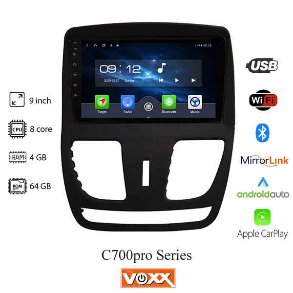 مانیتور پژو پارس داشبورد جدید برند ووکس مدل C700 Pro — تصویر ۵