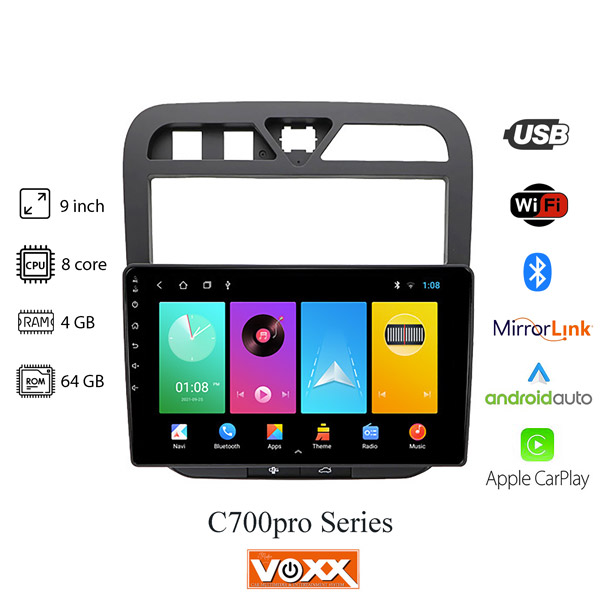 مانیتور پژو پارس داشبورد جدید برند ووکس مدل C700 Pro — تصویر ۳