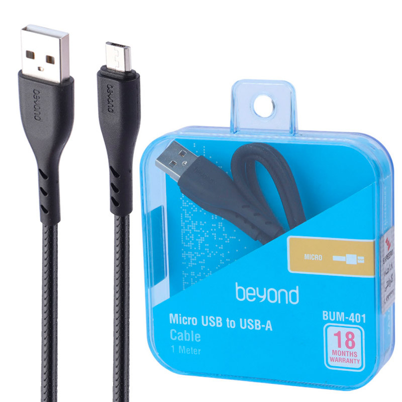 کابل میکرو یو اس بی فست شارژ Beyond BUM-401 2.1A 1m