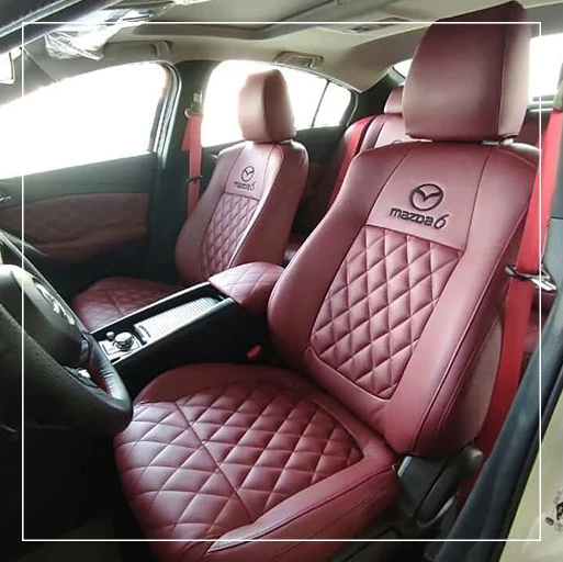 روکش صندلی مزدا 6 Mazda مدل لمسه لوزی+گلدوزی برند R-1386) ECCCO)
