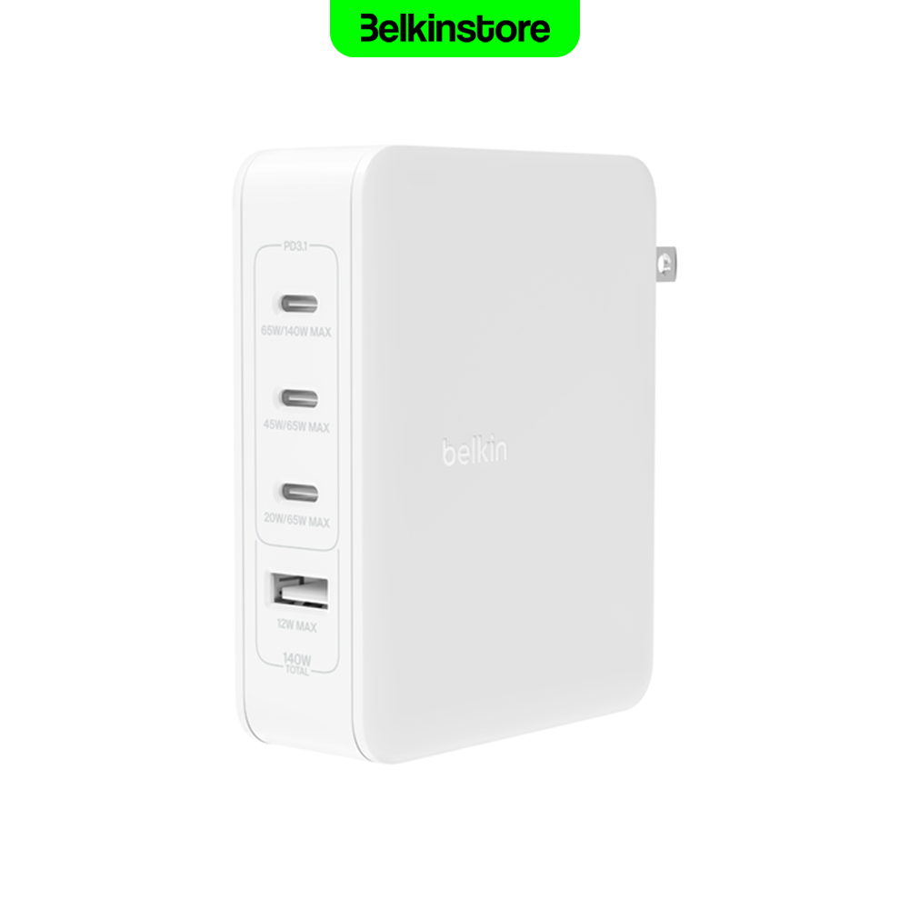 شارژر دیواری 140وات بلکین – BoostCharge Pro – مدل WCH014dqWH — تصویر ۲
