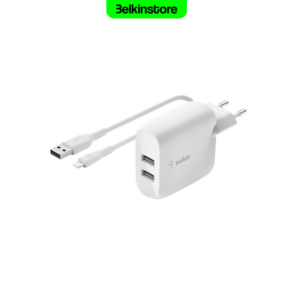 آداپتور 24وات با کابل USB-A به لایتنینگ بلکین – BoostCharge – مدل WCD001vf1