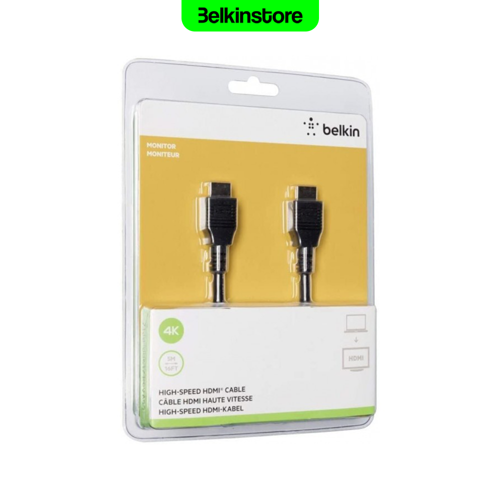 کابل اچ دی ام آی 5متری بلکین- HDMI® Standard Audio Video – مدل F3Y017bt5M-BLK — تصویر ۴