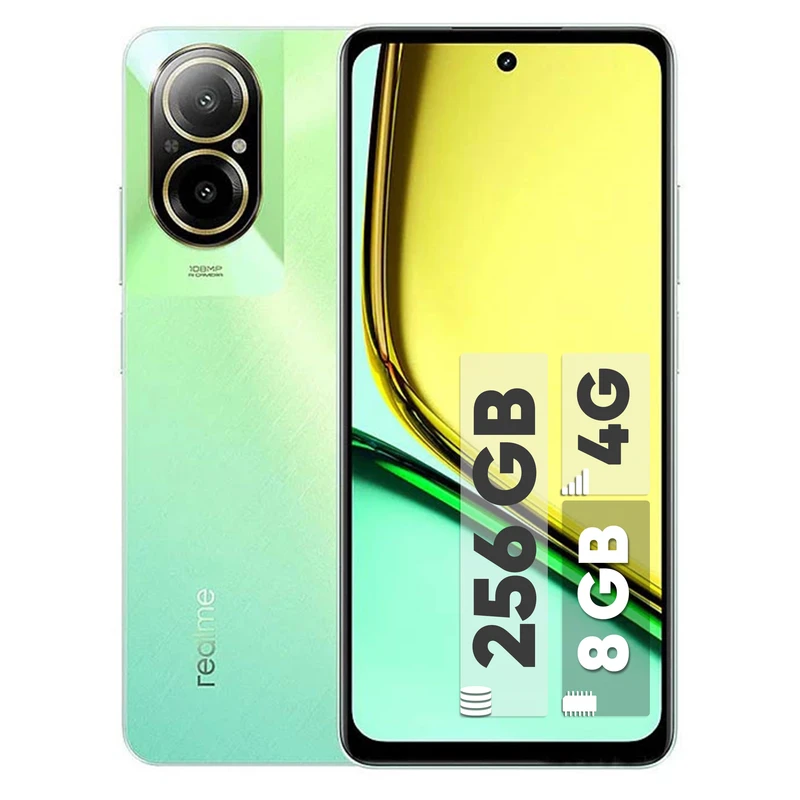 گوشی ریلمی C67 4G رجیسترشده Snap dragon 256 گیگابایت با رم 8 گیگابایت گلوبال اروپا