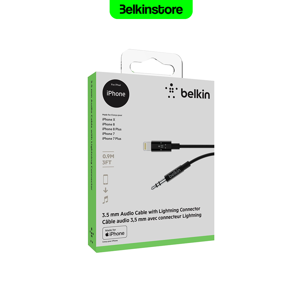 کابل AUX به لایتنینگ 90 سانتی متر بلکین – Belkin Audio Cable – مدل AV10172bt03 — تصویر ۶