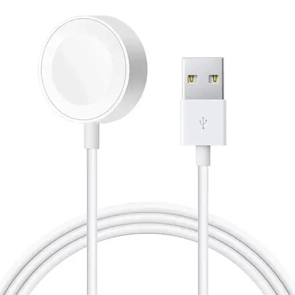 کابل شارژ مغناطیسی اپل واچ با پورت USB طول 1 متر Apple Watch Magnetic Charger to USB Cable 1m