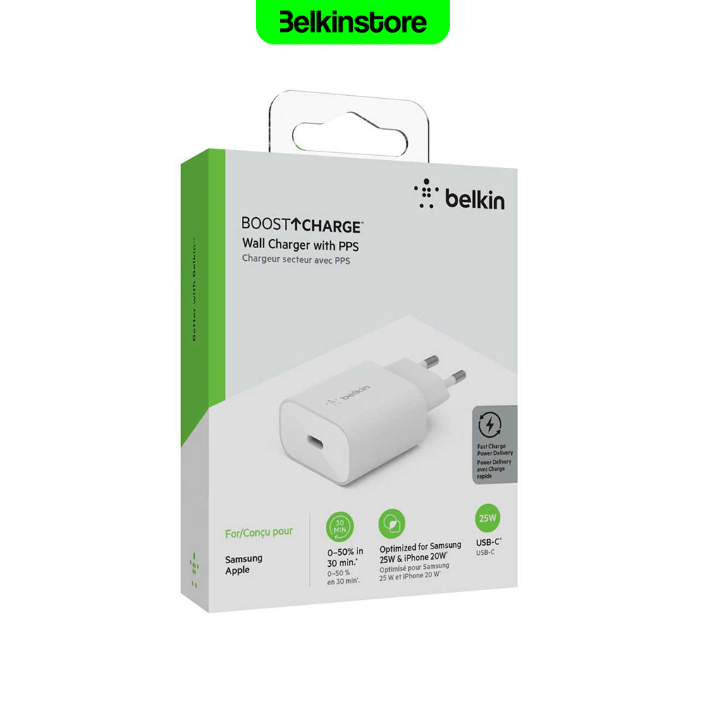 شارژر دیواری 25 وات بلکین – BoostCharge Type-c – مدل WCA004 — تصویر ۷