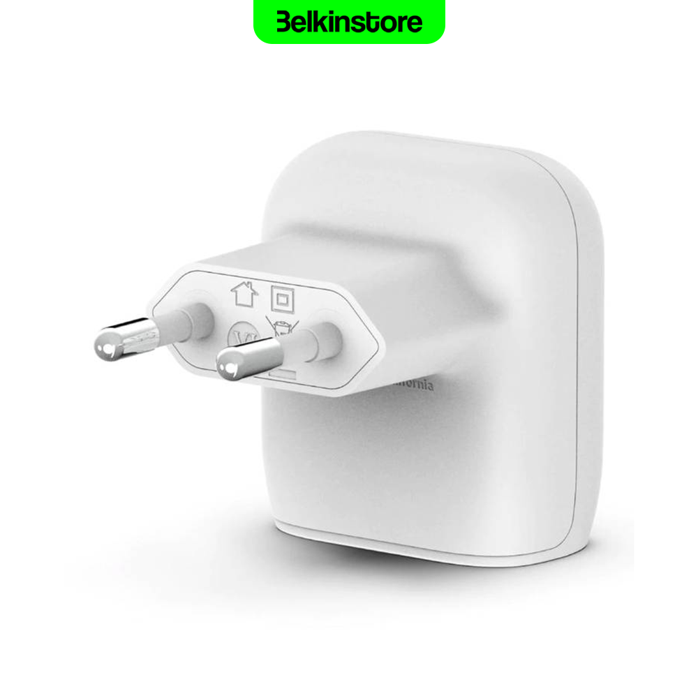 شارژ دیواری 20 وات + کابل لایتنینگ بلکین – BoostCharge PD USB-C – مدل WCA003vf04 — تصویر ۴