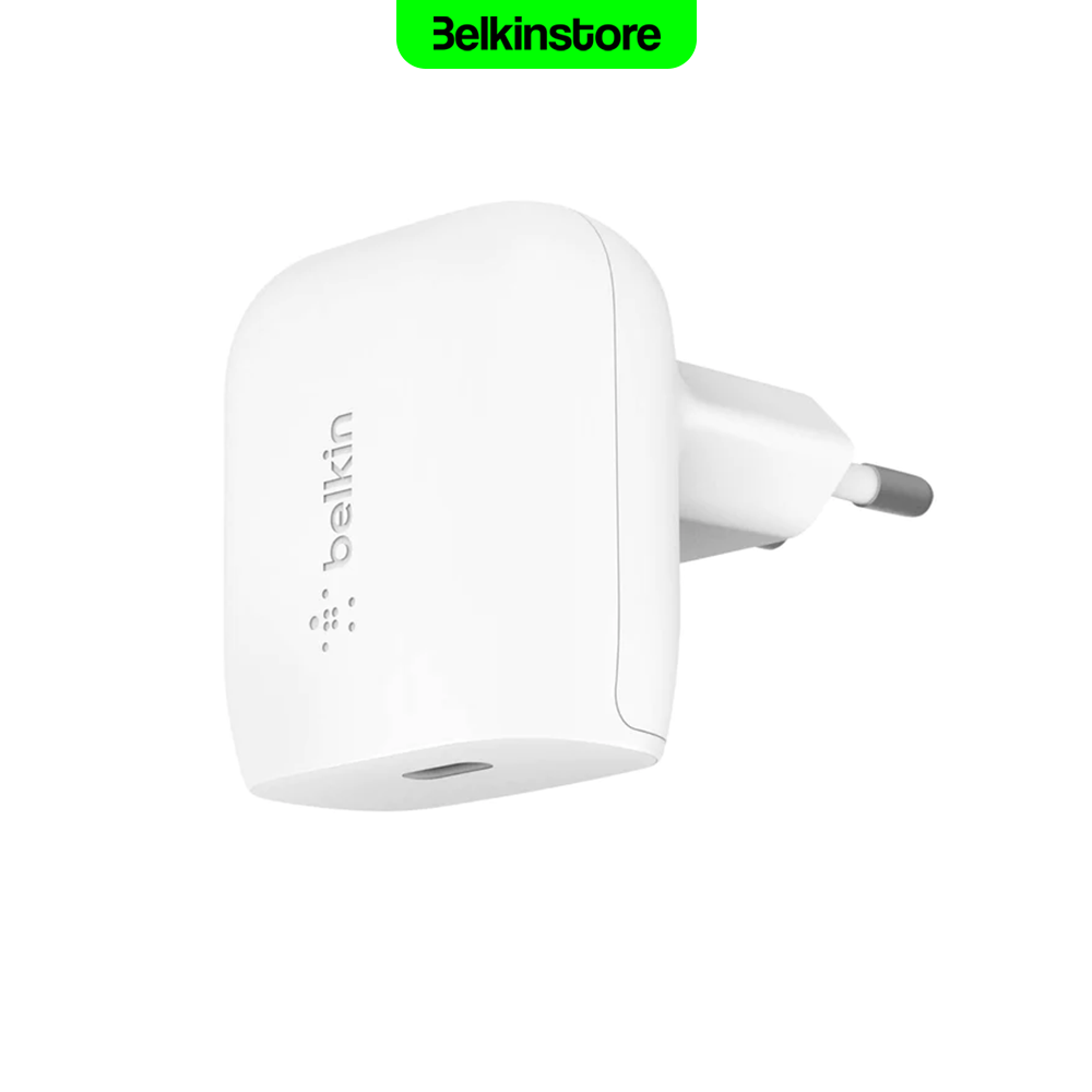 شارژ دیواری 20 وات + کابل لایتنینگ بلکین – BoostCharge PD USB-C – مدل WCA003vf04 — تصویر ۳