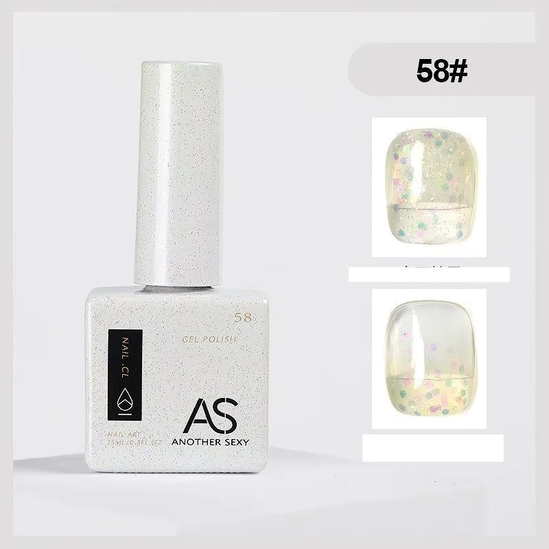 لاک ژل ناخن AS شماره 058 حجم 30 میلی‌لیتر — تصویر ۲