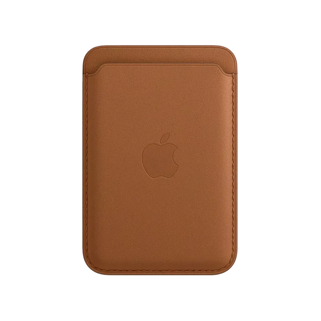 جاکارتی مگ سیف اپل مدل سیلیکونی رنگ سدل براون Apple Magsafe Wallet