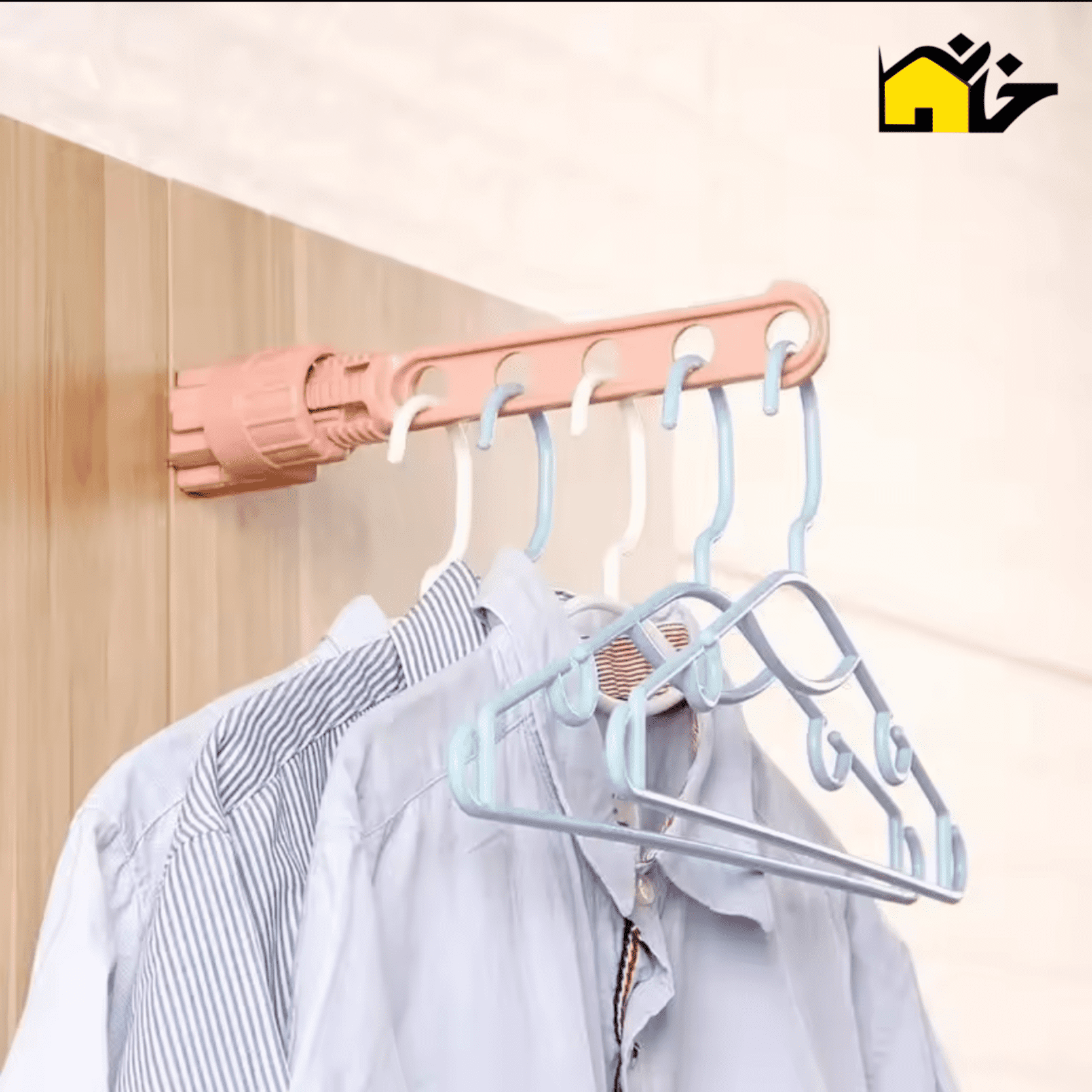 رخت آویز کاربردی پنجره ای مدل قفل دار — تصویر ۲