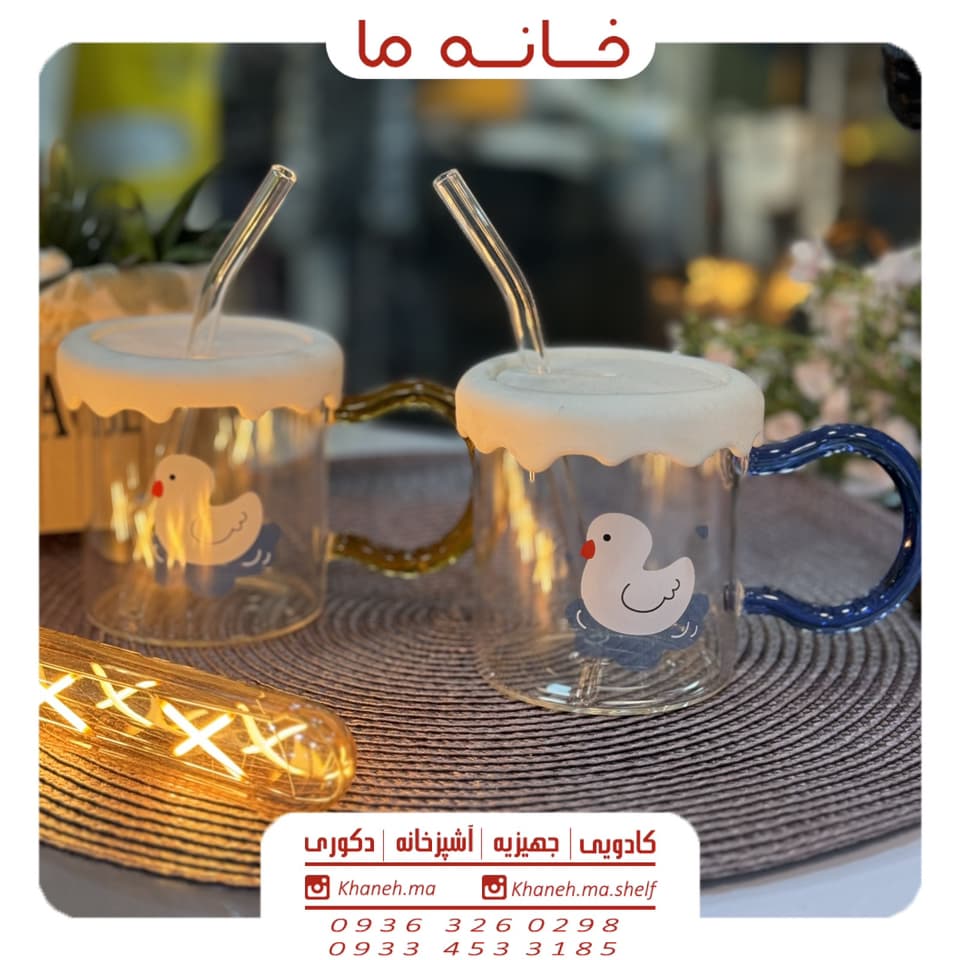لیوان اسموتی پیرکس مدل جوجه — تصویر ۲