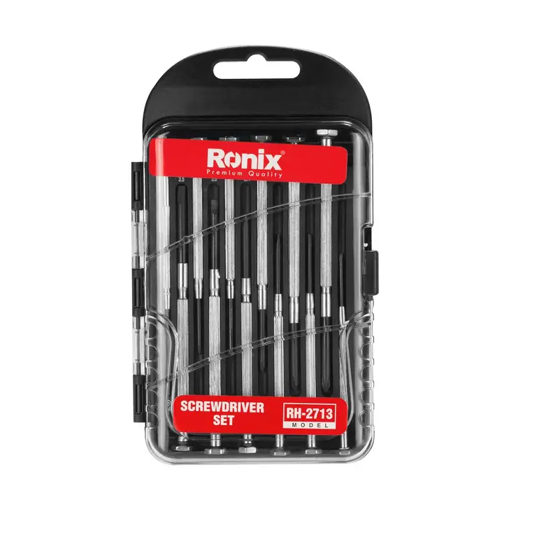 ست پیچ گوشتی 12 عددی رونیکس RH-2713 | ساعتی دسته فلزی