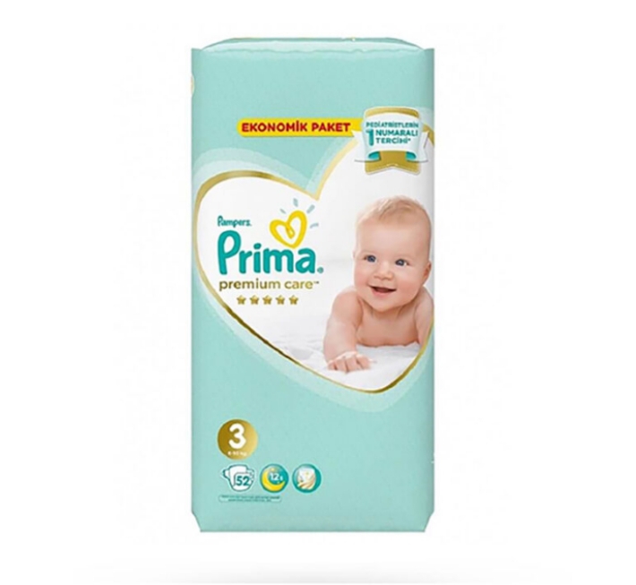 پوشک پریما ضد حساسیت سایز 3 بسته 52 عددی