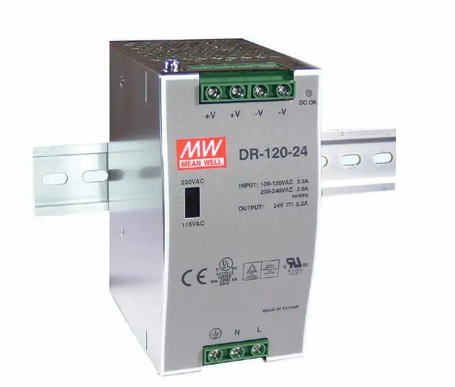 منبع تغذیه مینول DR-120-24 | خرید منبع تغذیه ریلی — تصویر ۳