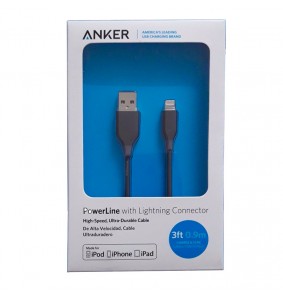 کابل تبدیل USB به لایتنینگ انکر مدل A8111 PowerLine به طول ۹۰ سانتی متر — تصویر ۸