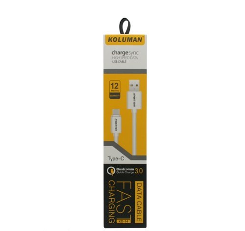 کابل تبدیل USB به USB-C کلومن مدل kd-14 طول ۱ متر — تصویر ۵