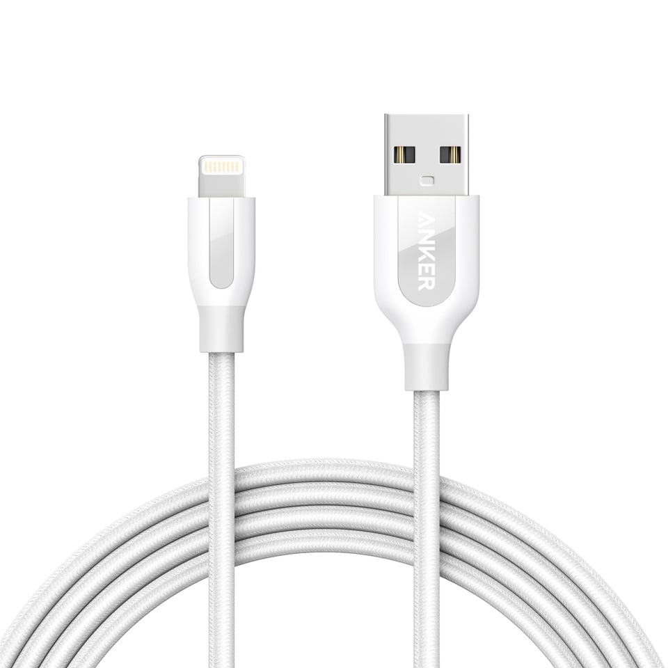 کابل تبدیل USB به لایتنینگ انکر مدل A8121HB1 PowerLine Plus طول ۰٫۹ متر همراه با محفظه نگهدارنده