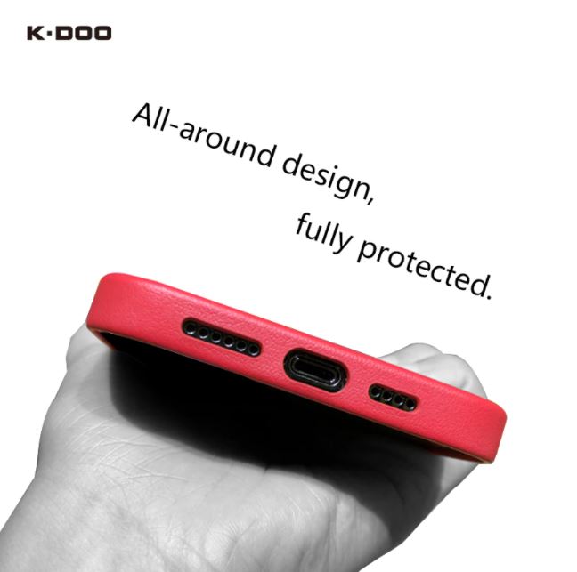 ست قاب چرم گوشی آیفون iPhone 12 ProMax مدل K.Doo MAG Noble به همراه Wallet Magsafe — تصویر ۵