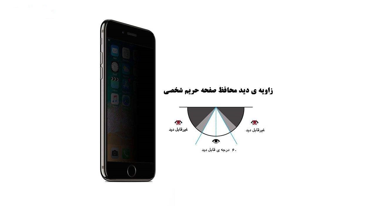 گلس حریم شخصی تمام صفحه اپل Apple iPhone SE 2020 / 8 / 7 Privacy Golden Armor — تصویر ۵