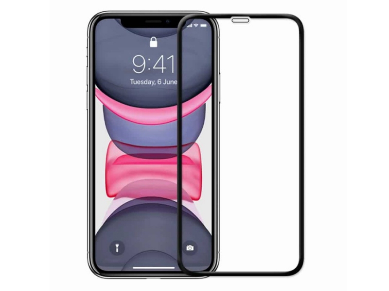 محافظ صفحه شیشه ای تمام صفحه آیفون Apple iPhone 11 / XR 9D Glass — تصویر ۴
