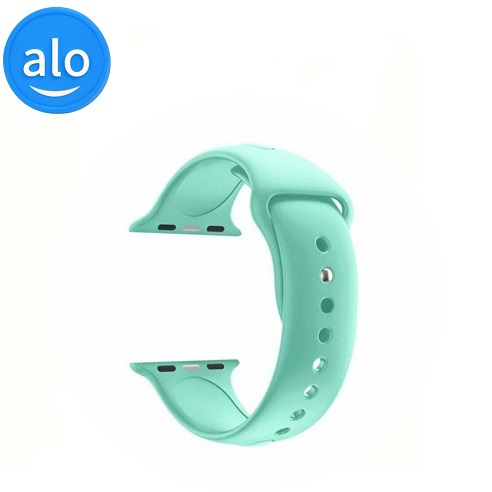 بند اپل واچ سیلیکونی سایز 42/44/45/49 فیروزه ای — تصویر ۲