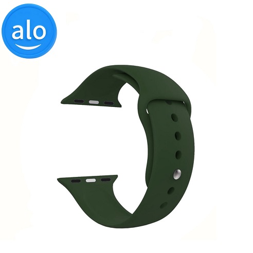 بند اپل واچ سیلیکونی سایز 42/44/45/49 سبز تیره — تصویر ۲