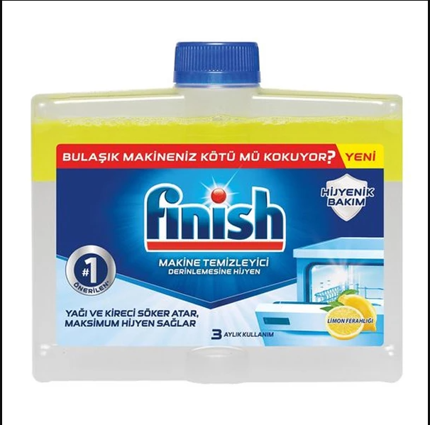 مایع جرم گیر ماشین ظرفشویی لیمویی فینیش finish حجم 250 میل