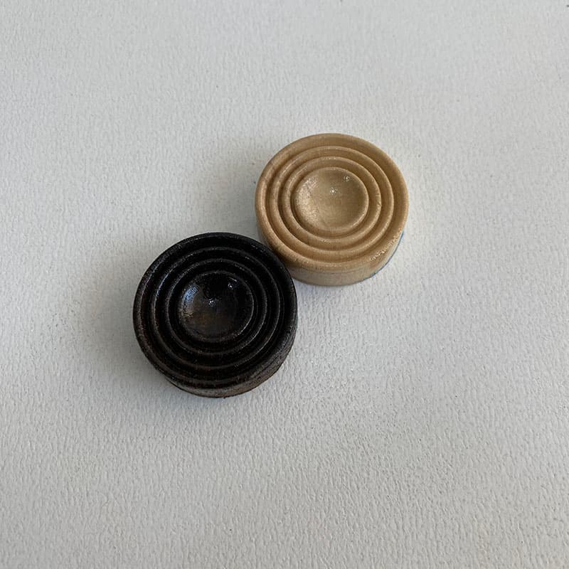 مهره تخته نرد چوب گلابی طرح 3 خط — تصویر ۶
